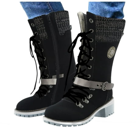 Tangnade Boots for Women on Sale Womens Ladies Fashion Square Heels Lace Up Round Toe Solid Boots Shoes
Tangnade Boots for Women on Sale Womens Ladies Fashion Square Heels Lace Up Round Toe Solid Boots Shoes