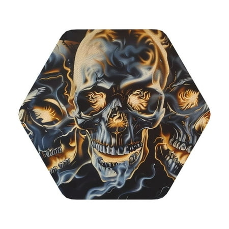 Pofeuu Fiery Skull Trio Print Leather Coasters Set of 6 Round Cups Mugs Mat Pad for Home Kitchen Heat Resistant Drink Coasters Hexagon
Pofeuu Fiery Skull Trio Print Leather Coasters Set of 6 Round Cups Mugs Mat Pad for Home Kitchen Heat Resistant Drink Coasters Hexagon