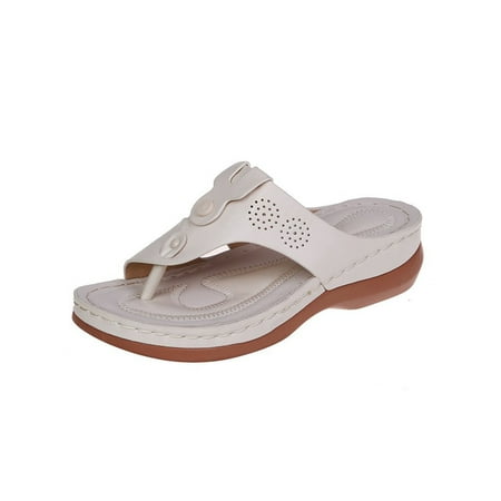 Woobling Ladies Beach Shoe Leopard Print Wedge Sandals Slip On Flip-flops Outdoor Summer Slides Comfort Casual Shoes Platform Fashion White 7.5
Woobling Ladies Beach Shoe Leopard Print Wedge Sandals Slip On Flip-flops Outdoor Summer Slides Comfort Casual Shoes Platform Fashion White 7.5