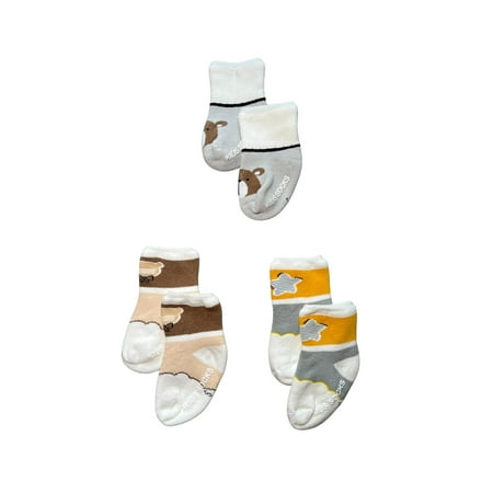 

Pack of 3 Non-slip Baby Boy Toddler Socks - 1-3 Years