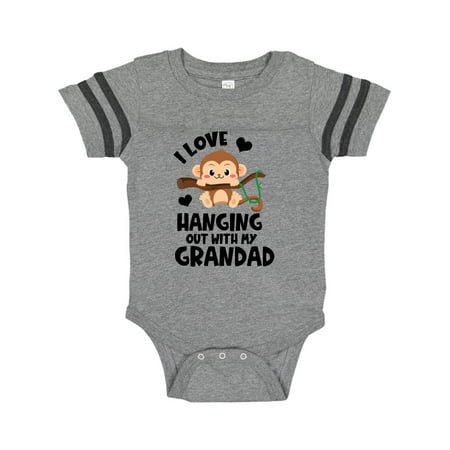 Inktastic Monkey I Love Hanging out with My Grandad Gift Baby Boy or Baby Girl Bodysuit