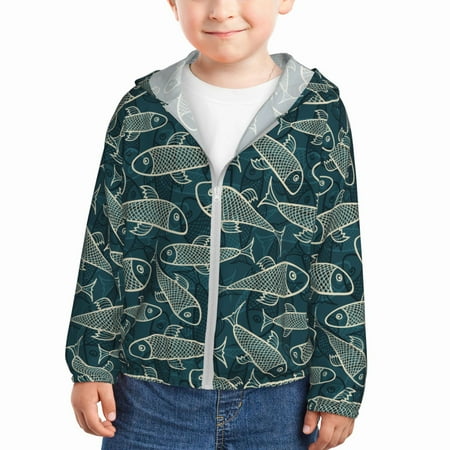 Goofa Fish Style Printed Kids Zip-Up Hoodie Girls Boys UPF50+ Sun Protection Jacket Hooded Cooling Shirt-18 Months
Goofa Fish Style Printed Kids Zip-Up Hoodie Girls Boys UPF50+ Sun Protection Jacket Hooded Cooling Shirt-18 Months