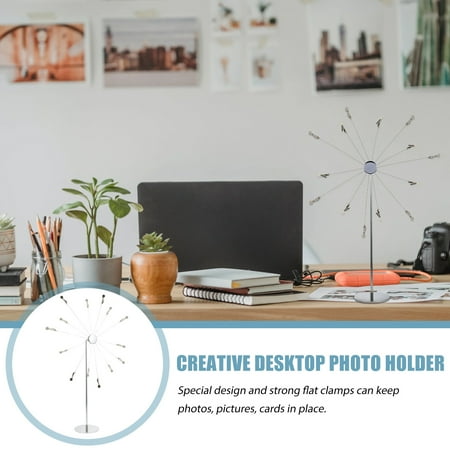 Iron Photo Rack Sky Wheel Shape Photo Holder Desktop Photo Clips Ornament