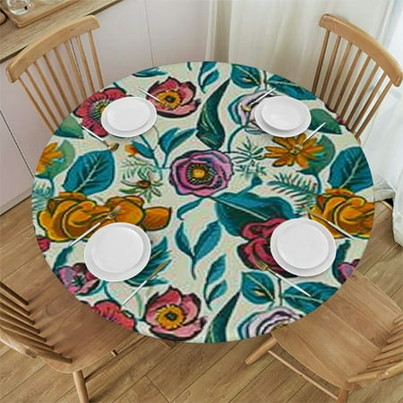 Plloopoed Round Table Cloth with Elastic Edged Anti-Tear Wipeable Elastic Round Tablecloth Artwork Borders 38-42
Plloopoed Round Table Cloth with Elastic Edged Anti-Tear Wipeable Elastic Round Tablecloth Artwork Borders 38-42