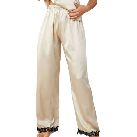 Cindysus Women Pj Bottoms Elastic Waist Sleepwear Solid Color Pajama Pants Sleep Trousers Loose Lounge Pant Khaki S
Cindysus Women Pj Bottoms Elastic Waist Sleepwear Solid Color Pajama Pants Sleep Trousers Loose Lounge Pant Khaki S