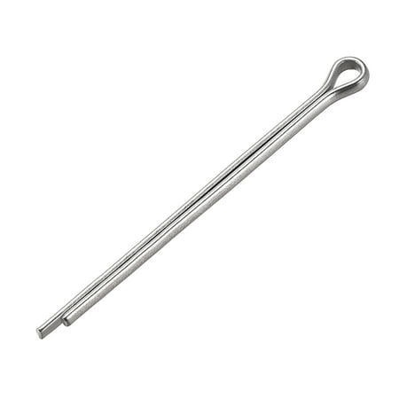 Split Cotter Pin -3mm x 50mm 304 Stainless Steel 2-Prongs Silver Tone 60Pcs