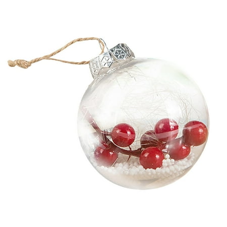 Dtydtpe christmas decorations home decor Decoration Transparent Christmas DIYT Ball Festival Pendant Gift Hollow Ball