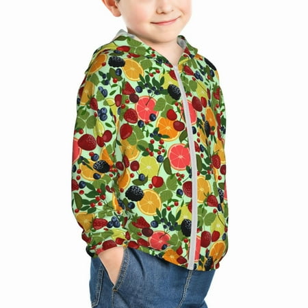 Uemuo Berries And Citrus Pattern Rash Guard for Boys Girls Long Sleeve Swim Shirts UPF 50+ UV Sun Protection Hooded Fishing Shirt with Pocket for Kid-3 Years
Uemuo Berries And Citrus Pattern Rash Guard for Boys Girls Long Sleeve Swim Shirts UPF 50+ UV Sun Protection Hooded Fishing Shirt with Pocket for Kid-3 Years