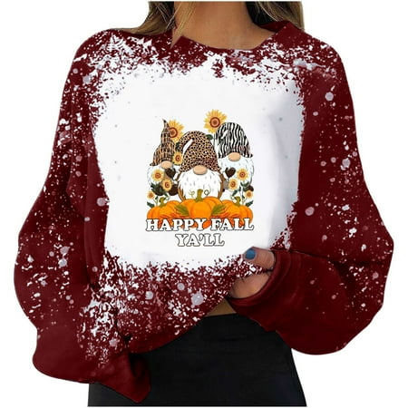 Honeeladyy Clearance under 10$ Thanksgiving Day Fashion Women s Casual Long Sleeve Printed Ladies Sweatshirts Tops
Honeeladyy Clearance under 10$ Thanksgiving Day Fashion Women s Casual Long Sleeve Printed Ladies Sweatshirts Tops