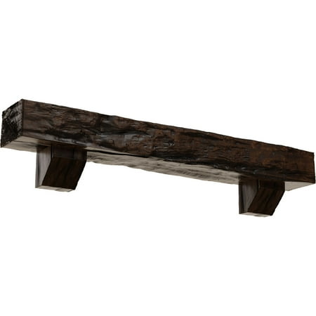 Ekena Millwork 6 H x 10 D x 72 W Riverwood Faux Wood Urethane Fireplace Mantel Kit W/ Ashford Corbels Premium Aged
Ekena Millwork 6 H x 10 D x 72 W Riverwood Faux Wood Urethane Fireplace Mantel Kit W/ Ashford Corbels Premium Aged