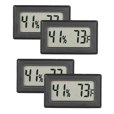 

XIAOFFENN 4-Pack Mini Hygrometers Thermometer with Large Number Display For Home Office