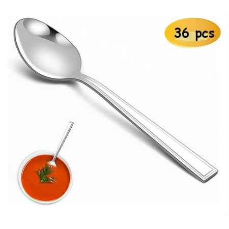 Hunnycook 36 Pieces Dinner Spoons Set 7.5 Inch Square Handle Stainless Steel Dessert Spoons Silverware Mirror Polished Spoon Flatware Set for Home Kitchen Restaurant Dishwasher Safe
Hunnycook 36 Pieces Dinner Spoons Set 7.5 Inch Square Handle Stainless Steel Dessert Spoons Silverware Mirror Polished Spoon Flatware Set for Home Kitchen Restaurant Dishwasher Safe