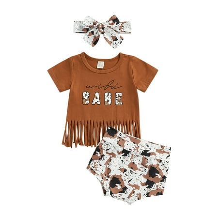 Newborn Baby Girl Short Outfit Letter Printed Tassel Hem Tops Shorts Clothes Bow-Knot Headband Set
Newborn Baby Girl Short Outfit Letter Printed Tassel Hem Tops Shorts Clothes Bow-Knot Headband Set