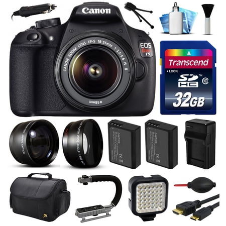 Canon EOS Rebel T5 1200D Digital Camera w\/ 18-55mm Lens (32GB Essential Bundle) Canon EOS Rebel T5 1200D Digital Camera w\/ 18-55mm Lens (32GB Essential Bundle)