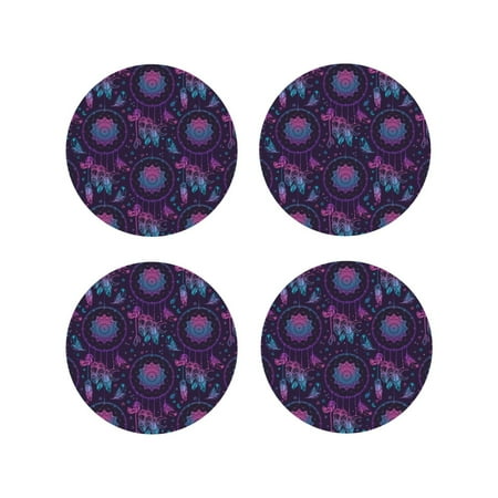 Yiaed Purple Dreamcatcher1 Print Leather Coasters for Drinks - Cup Coasters Coffee Table Kitchen Table Bar Home & Office Gifts Handmade Drink Coasters-Round Shape
Yiaed Purple Dreamcatcher1 Print Leather Coasters for Drinks - Cup Coasters Coffee Table Kitchen Table Bar Home & Office Gifts Handmade Drink Coasters-Round Shape