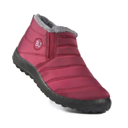 Comfortable Quilted Waterproof Ankle Boots Warm Faux Fur Lined Outdoor Winter Snow Flat Boots Women‘s Footwear
Comfortable Quilted Waterproof Ankle Boots Warm Faux Fur Lined Outdoor Winter Snow Flat Boots Women‘s Footwear
