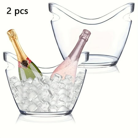 YWKJC Ice Bucket Set of 2 - Versatile Non-Food Contact Clear Beverage Chiller for Parties Picnics & Events
YWKJC Ice Bucket Set of 2 - Versatile Non-Food Contact Clear Beverage Chiller for Parties Picnics & Events