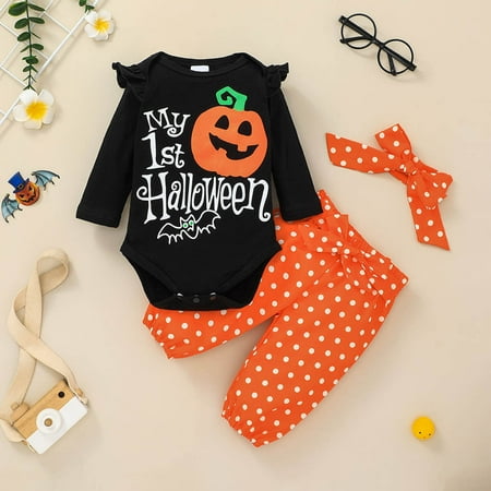 QISIWOLE Baby Halloween Solid Color Letter Long Sleeve Romper+Printed Pants+Headband Suit Flash picks
QISIWOLE Baby Halloween Solid Color Letter Long Sleeve Romper+Printed Pants+Headband Suit Flash picks