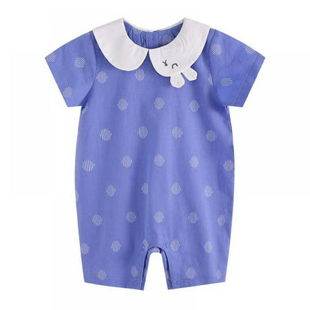 Taykoo Blue Baby Girls Romper Summer Infant Sleeveless Jumpsuit One-pieces Print Clothes Cotton Big Round Collar Outfits
Taykoo Blue Baby Girls Romper Summer Infant Sleeveless Jumpsuit One-pieces Print Clothes Cotton Big Round Collar Outfits