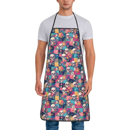 Apron for Men Women Skull flower leaf Plaid Waterproof Chef Kitchen Baking Apron with Long Ties Aprons for Cooking Baking and Gardening Kitchen Collection
Apron for Men Women Skull flower leaf Plaid Waterproof Chef Kitchen Baking Apron with Long Ties Aprons for Cooking Baking and Gardening Kitchen Collection