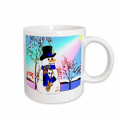 

Snowman In Spotlight with Saxophone 11oz Mug mug-6519-1