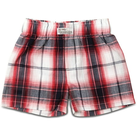Pavilion- Red Plaid Baby Shorts (0-3 Months)