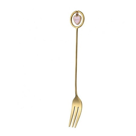 6PCS Stainless Steel Fork Cute Love Heart Fork Coffee Dessert Fork Fruit Fork Household Tableware