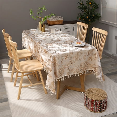 Haite Tablecloths Covers Table Cloths Floral Print Linen Tablecloth Tassels Polyester Oil-Proof Golden Flower 140*100cm
Haite Tablecloths Covers Table Cloths Floral Print Linen Tablecloth Tassels Polyester Oil-Proof Golden Flower 140*100cm