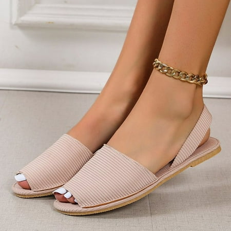 Fashion Wear Outer Slippers Women s Mouth Casual Fish And Flat Sandals Striped Women s sandals Pink 10
Fashion Wear Outer Slippers Women s Mouth Casual Fish And Flat Sandals Striped Women s sandals Pink 10