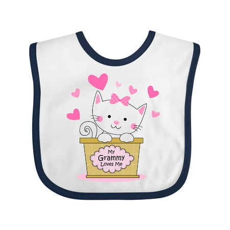 Inktastic Kitty Grammy Loves Me Gift Baby Girl Bib