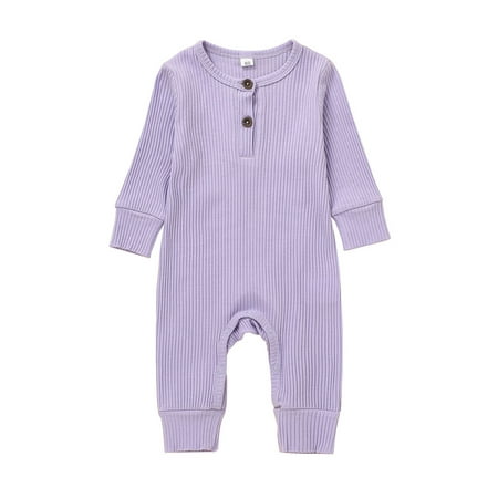 IZhansean Unisex Newborn Baby Infant Boy Girl Solid Romper Clothes Ribbed Long Sleeve Jumpsuit One Piece Outfits Purple 9-12 Months
IZhansean Unisex Newborn Baby Infant Boy Girl Solid Romper Clothes Ribbed Long Sleeve Jumpsuit One Piece Outfits Purple 9-12 Months