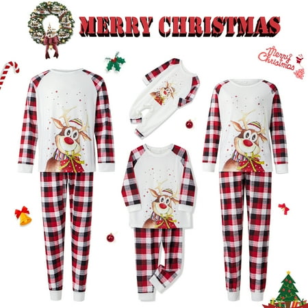 Family Matching Christmas Pajamas Set Elk Plaid Print Tops Pants Xmas Holiday Loungewear Sleepwear Jammies Pjs Outfit
Family Matching Christmas Pajamas Set Elk Plaid Print Tops Pants Xmas Holiday Loungewear Sleepwear Jammies Pjs Outfit