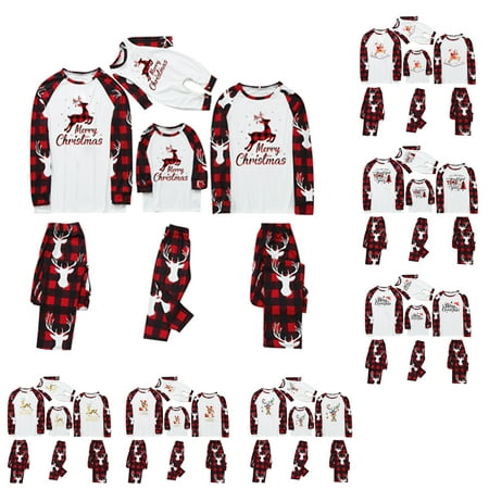 

Christmas Pajamas Matching Sets for Family Funny 2022 Xmas Pjs Soft Comfy Nightwear Cute Holiday Sleepwear Jammies