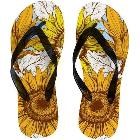 Hyjoy Flip Flops Slippers Sunflowers Floral Flowers Summer Yellow Spring for Women Girl Men Sandals Beach Summer Shower Slippers
Hyjoy Flip Flops Slippers Sunflowers Floral Flowers Summer Yellow Spring for Women Girl Men Sandals Beach Summer Shower Slippers