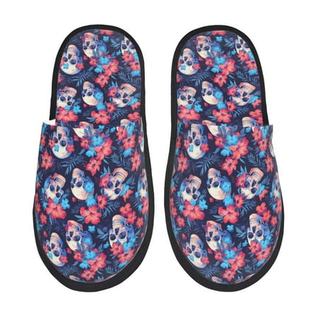 Slippers for Women/Men - Skull flower blue Soft Plush Warm Slip-on Slippers House Slippers Indoor House Shoes
Slippers for Women/Men - Skull flower blue Soft Plush Warm Slip-on Slippers House Slippers Indoor House Shoes