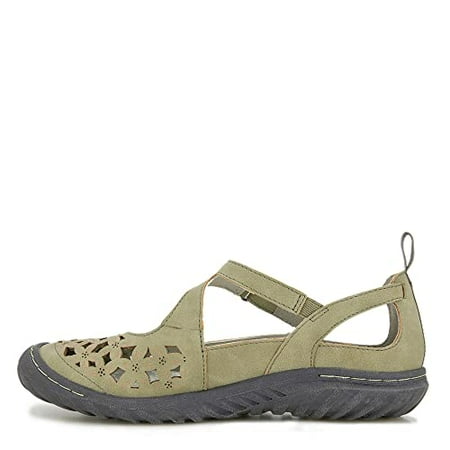 Jambu Women s Bellerose Perforated Mary-Jane Slip-On Shoes Sage 9 M US
