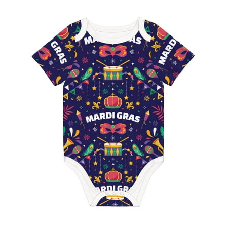 Matuu Happy Mardi Gras for Baby Short-Sleeve Bodysuit Soft Cotton Comfortable and Breathable Perfect for Newborns and Infants
Matuu Happy Mardi Gras for Baby Short-Sleeve Bodysuit Soft Cotton Comfortable and Breathable Perfect for Newborns and Infants