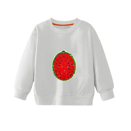 Cute Boys Sweatshirts Toddler Hoodie Girls Spring And Fall Multi Color Sequins Big Children Long Sleeves Leisure Children Cartoon Watermelon Pattern Kids Clothing Casual Sweaters White 4-5 Years
Cute Boys Sweatshirts Toddler Hoodie Girls Spring And Fall Multi Color Sequins Big Children Long Sleeves Leisure Children Cartoon Watermelon Pattern Kids Clothing Casual Sweaters White 4-5 Years