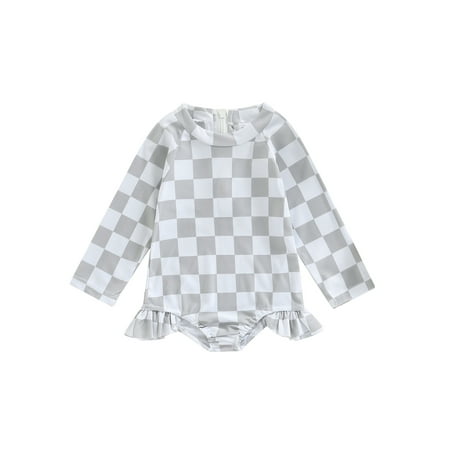 Wassery Toddler Baby Girls Romper Swimsuit Long Sleeve Plaid Ruffle One Piece Rash Guard Sun Protection Bodysuit Swimwear Summer Beach Wear 6M-4T
Wassery Toddler Baby Girls Romper Swimsuit Long Sleeve Plaid Ruffle One Piece Rash Guard Sun Protection Bodysuit Swimwear Summer Beach Wear 6M-4T