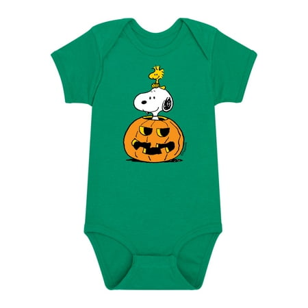 Peanuts - Snoopy Woodstock Pumpkin - Infant Baby One Piece