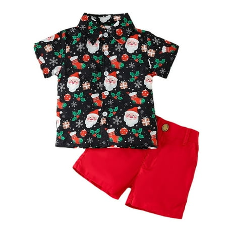 LLDYYDS Toddler Christmas Gentleman Clothes Cartoon Santa Tree Prints Tops Pants 2PCS Outfits Short Sleeve Set
LLDYYDS Toddler Christmas Gentleman Clothes Cartoon Santa Tree Prints Tops Pants 2PCS Outfits Short Sleeve Set