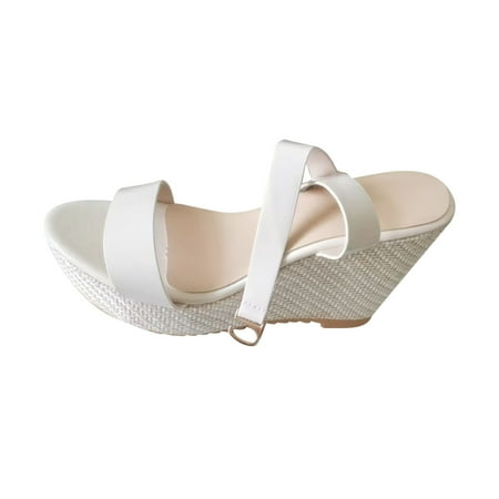 Rewenti Women s Summer Casual Thick Bottom Buckle Sandals Fashion Platform Wedges Shoes White 6(37)
Rewenti Women s Summer Casual Thick Bottom Buckle Sandals Fashion Platform Wedges Shoes White 6(37)