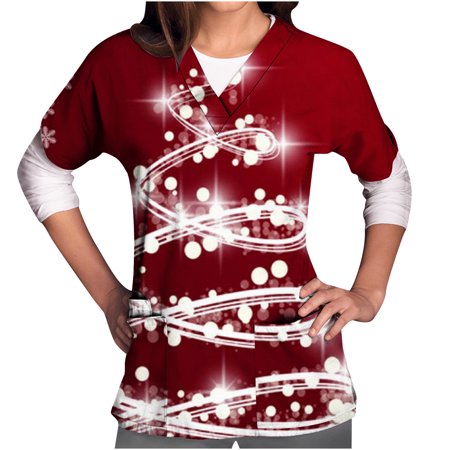 Tank Top for Women Nursing Tops Women Short Sleeve V-neck Tops Uniform Happy New Year Printed Pockets Blouse Nursing Tank Tops Womens Blouses and Tops Dressy on Sale Clearance Red L
Tank Top for Women Nursing Tops Women Short Sleeve V-neck Tops Uniform Happy New Year Printed Pockets Blouse Nursing Tank Tops Womens Blouses and Tops Dressy on Sale Clearance Red L