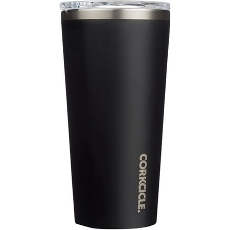 Corkcicle 16 oz Travel Tumbler, Stainless Steel, Triple Insulated, Water Bottle, Matte Black