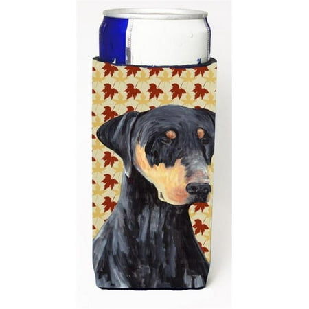 Doberman Fall Leaves Portrait Michelob Ultra s For Slim Cans - 12 oz.