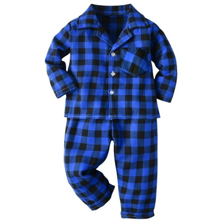 Kids Plaid Pajamas Set Baby Toddler Little Boy s Girl s 2-Piece Button Down Sleepwear Pjs Black Blue 12-18 Months = Tag 90
Kids Plaid Pajamas Set Baby Toddler Little Boy s Girl s 2-Piece Button Down Sleepwear Pjs Black Blue 12-18 Months = Tag 90