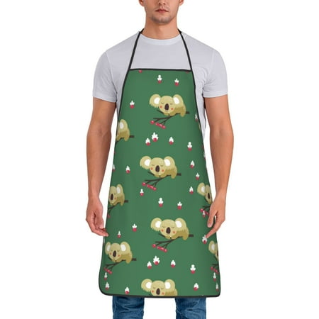 Aprons for Men Women - Sleeping Koala Green Cooking Kitchen Apron Chef Apron Waterproof Apron for Painting Pottery Baking BBQ Gardening Salon Gift For women Men
Aprons for Men Women - Sleeping Koala Green Cooking Kitchen Apron Chef Apron Waterproof Apron for Painting Pottery Baking BBQ Gardening Salon Gift For women Men