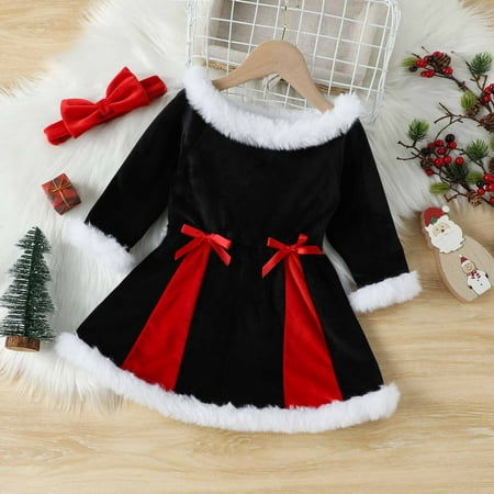 Tejiojio Kids Clothing Holiday Gift Christmas Autumn And Winter Girls Long-sleeve Stitching Children s Dress Headband Set Two-piece Set
Tejiojio Kids Clothing Holiday Gift Christmas Autumn And Winter Girls Long-sleeve Stitching Children s Dress Headband Set Two-piece Set