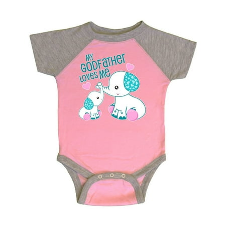 Inktastic My Godfather Loves Me-cute elephants Gift Baby Boy or Baby Girl Bodysuit
Inktastic My Godfather Loves Me-cute elephants Gift Baby Boy or Baby Girl Bodysuit
