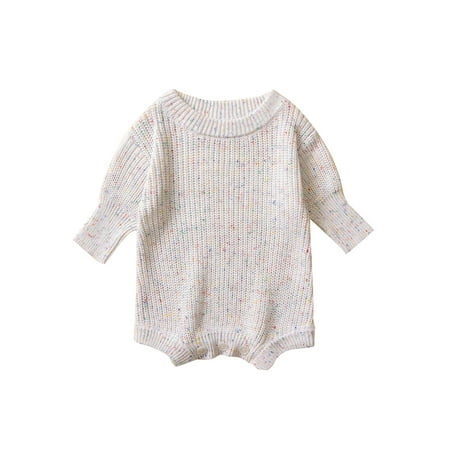 Baby Girl Boy Knitted Jumpsuit Dots Crew Neck Long Sleeve Snaps Sweater Romper Fall Clothes
Baby Girl Boy Knitted Jumpsuit Dots Crew Neck Long Sleeve Snaps Sweater Romper Fall Clothes
